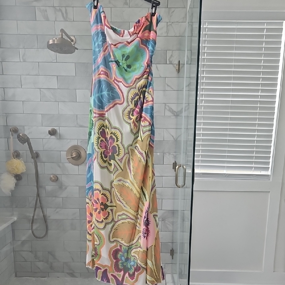 Fashion Nova Vibrant Floral Maxi Dress